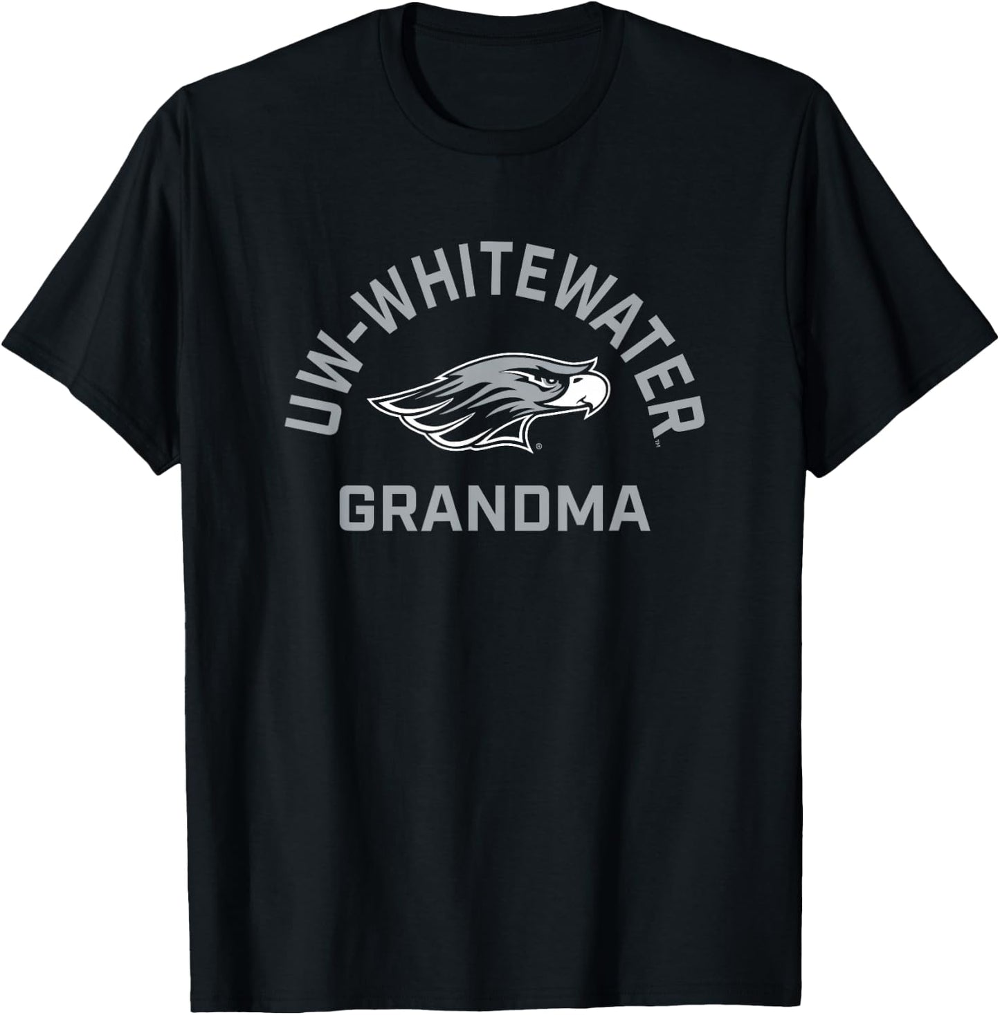 UW-Whitewater Warhawks Arched Grandma T-Shirt - T-Shirt | Black