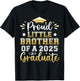 Proud Little Brother of a 2025 Graduate Senior Graduation T-Shirt - T-Shirt | Black