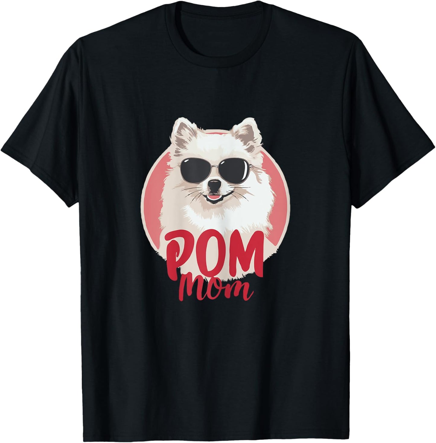 POM MOM | Dog owner Pomeranian gift dogs funny T-Shirt - T-Shirt | Black