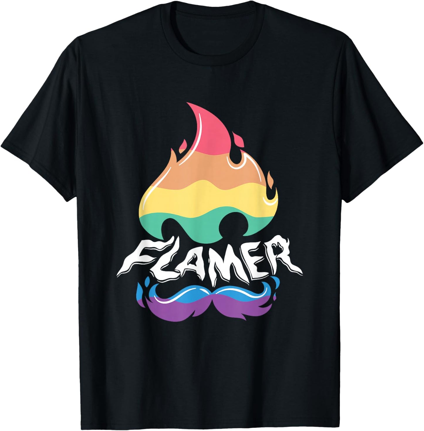 Flamer for Funny Gay T-Shirt - T-Shirt | Black