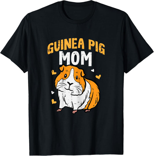 Guinea Pig Mom Cute Cavy Mama Mommy Mothers Day Animal Women T-Shirt - T-Shirt | Black