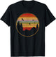 Vintage Retro Forest Sunset Circle Camping Mountain T-Shirt - T-Shirt | Black
