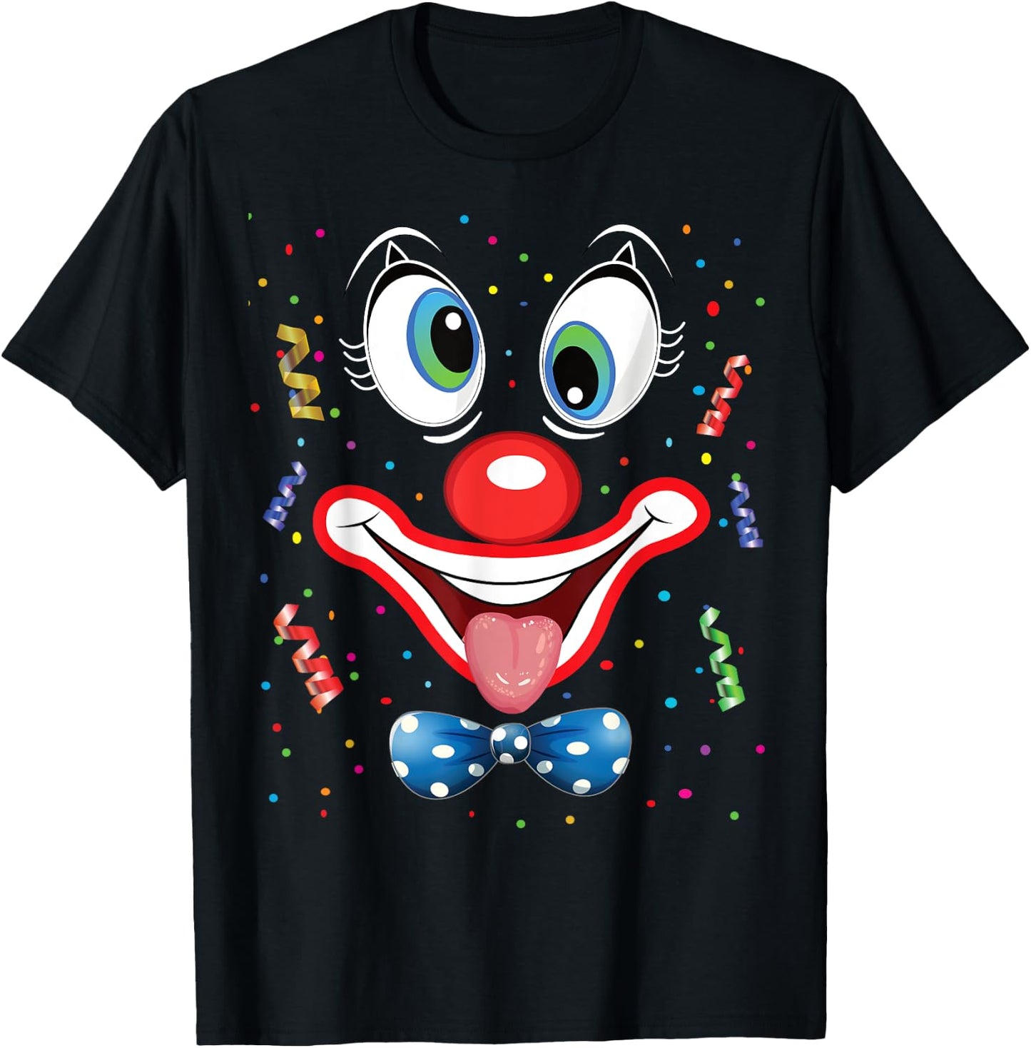Carnival Clown Face Circus Costume Kids Men Women Carnivals T-Shirt - T-Shirt | Black