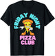 Friday Night Pizza Club Funny Italian Food T-Shirt - T-Shirt | Black