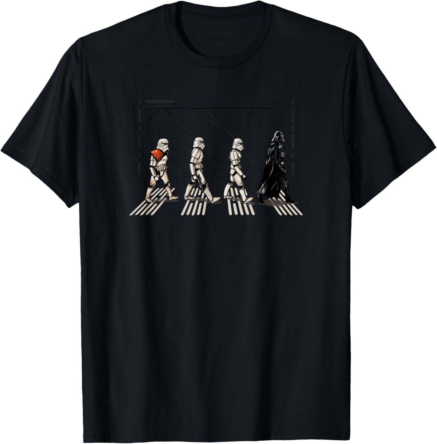 Star Wars Classic Darth Vader & Stormtroopers Abbey Road V3 T-Shirt - T-Shirt | Black