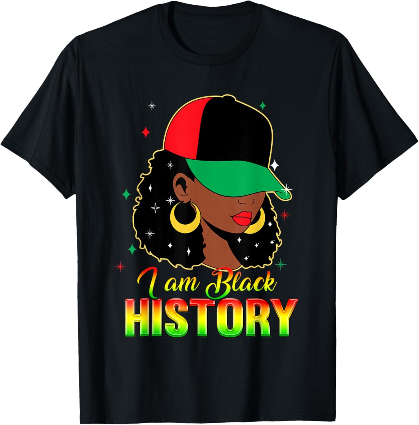 I Am Black History Month Loc'd Girl Black Women Celebration T-Shirt - T-Shirt | Black