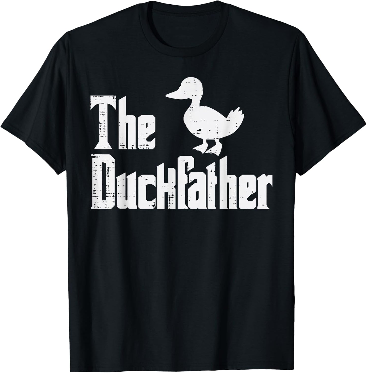 The Duckfather Funny Duck Lover Fathers Day Dad Papa Men T-Shirt - T-Shirt | Black