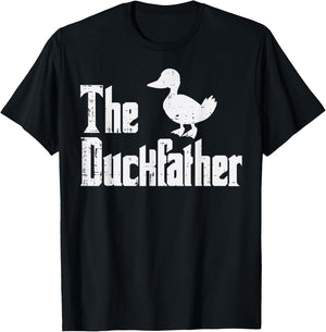The Duckfather Funny Duck Lover Fathers Day Dad Papa Men T-Shirt - T-Shirt | Black