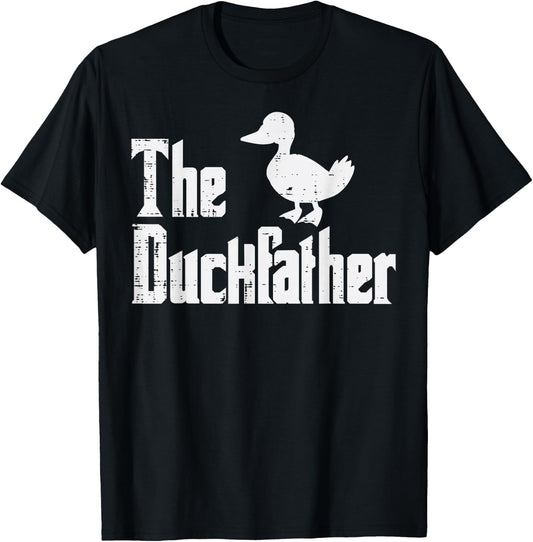 The Duckfather Funny Duck Lover Fathers Day Dad Papa Men T-Shirt - T-Shirt | Black