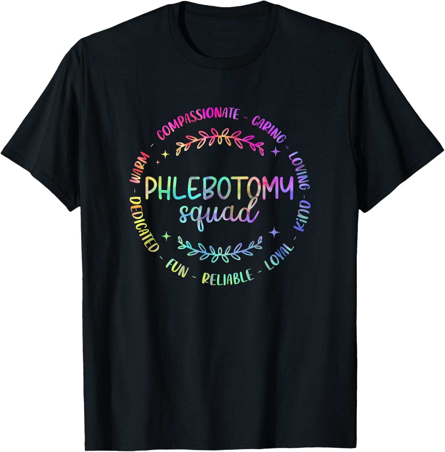 Phlebotomy Squad Phlebotomist Tie Dye Design For Nurse T-Shirt - T-Shirt | Black