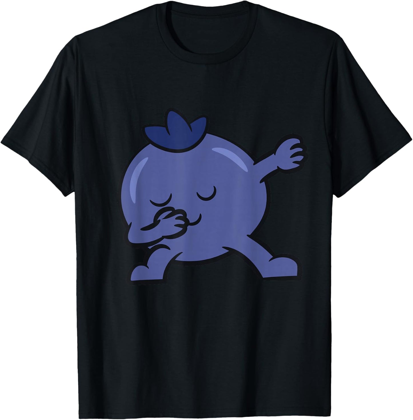 Dabbing Blueberry Cute Fruit Kawaii Blueberry Dabbing T-Shirt - T-Shirt | Black