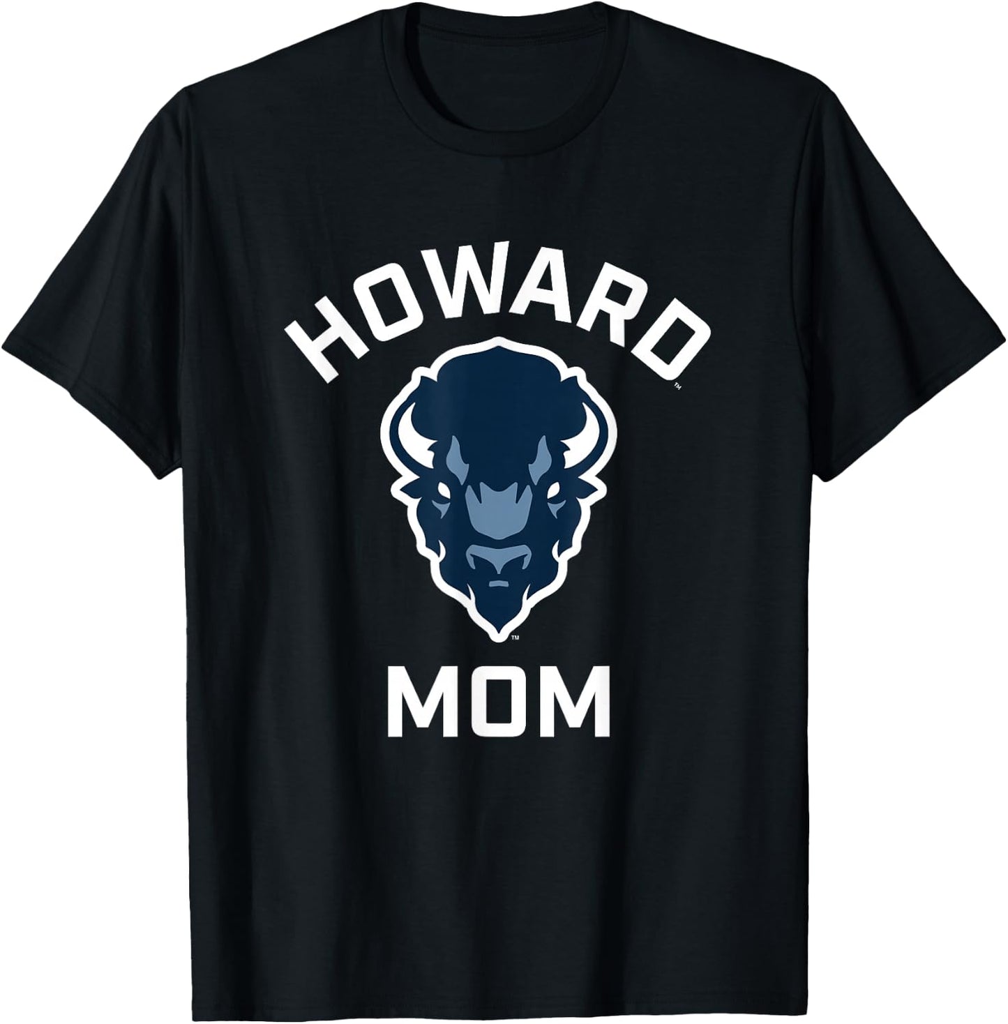 Howard University Bison Arched Mom T-Shirt - T-Shirt | Black