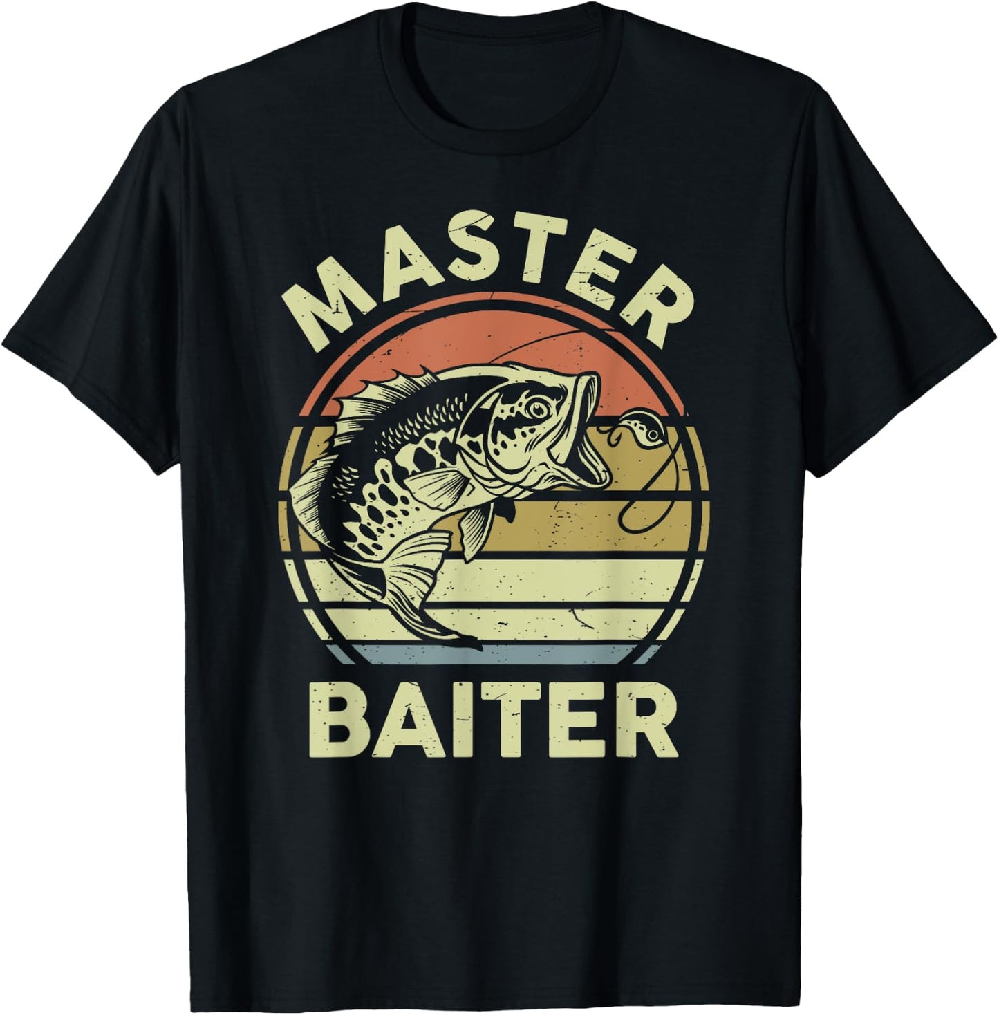 Fishing-Shirt Master-Baiter Funny Dad Grandpa T-Shirt - T-Shirt | Black
