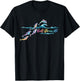 Gulf Shores Alabama Colorful Dolphin Lover Beach Gifts T-Shirt - T-Shirt | Black