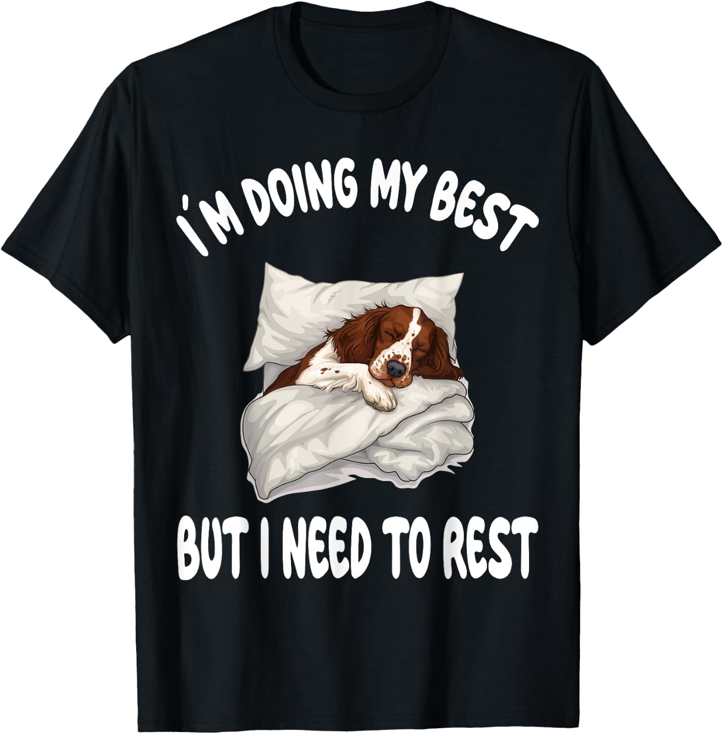English Springer Spaniel Official Sleepshirt Pajamas T-Shirt - T-Shirt | Black
