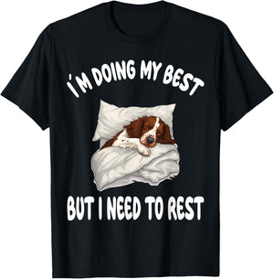 English Springer Spaniel Official Sleepshirt Pajamas T-Shirt - T-Shirt | Black