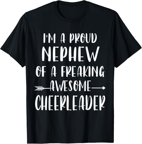 Funny I'm A Proud Cheer Nephew Of A Cheerleader Xmas
