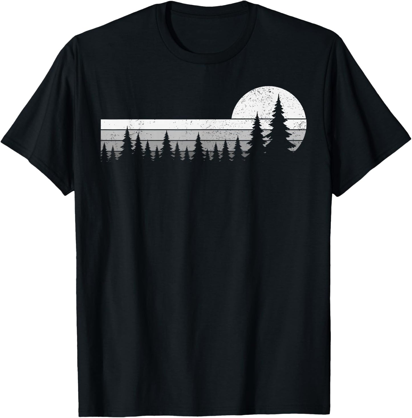 Trees Wildlife Nature Vintage Forest T-Shirt - T-Shirt | Black