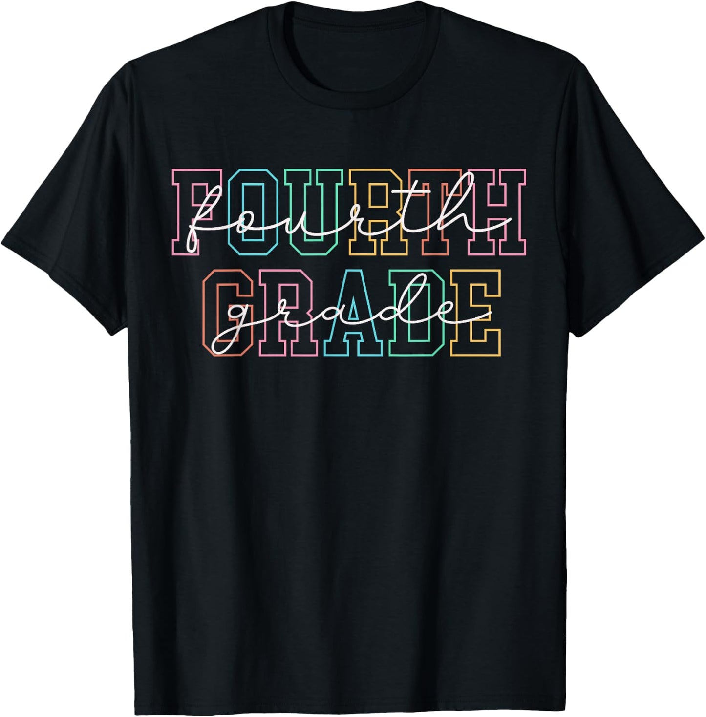 Fourth Grade Teacher Girls Boys Back To School 4th Grade T-Shirt - T-Shirt | Black