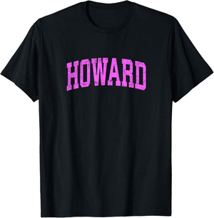 Howard Wisconsin WI Vintage Athletic Sports Pink Design T-Shirt - T-Shirt | Black
