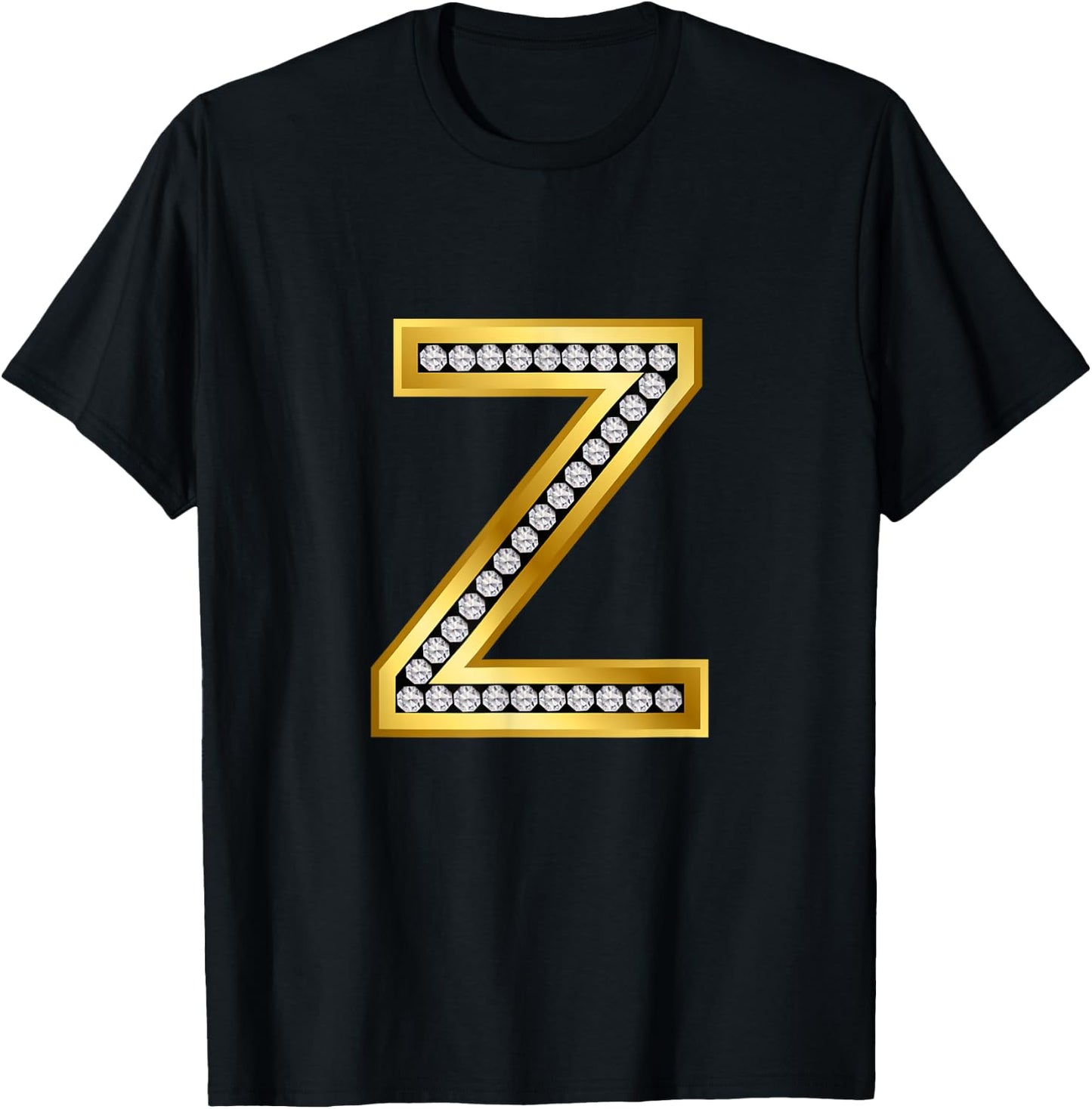 Cool Z Alphabet Cute Initial Monogram Letter Z Graphic T-Shirt - T-Shirt | Black