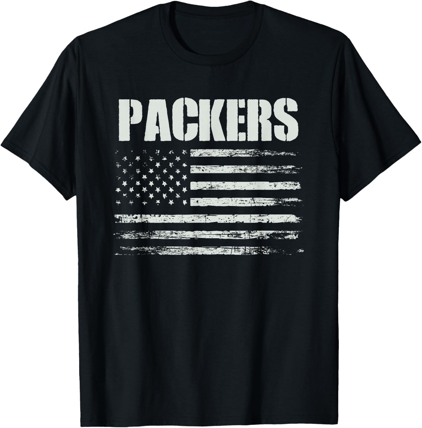 Packers USA Flag Colquitt County High School Pride T-Shirt - T-Shirt | Black