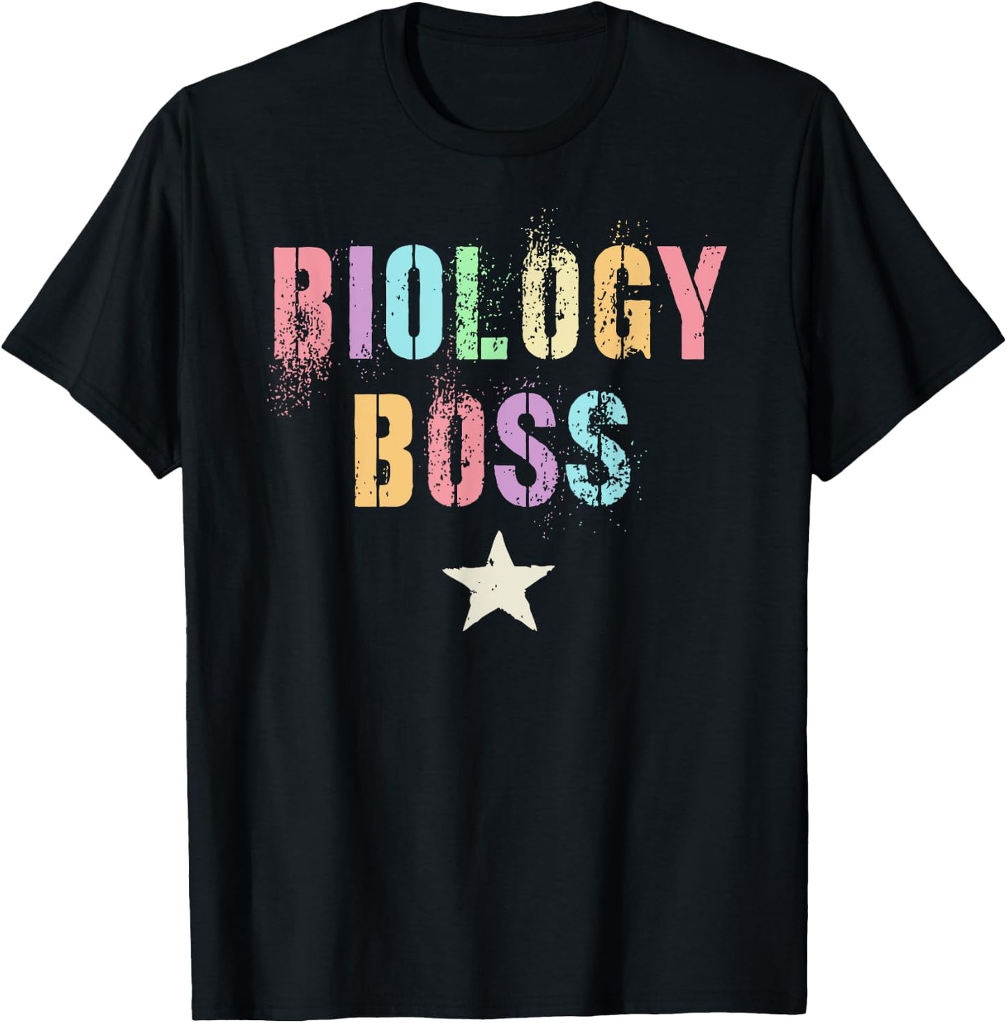 Cute BIOLOGY BOSS Life Science Teacher School Organism STEM Men Women T-Shirt - T-Shirt | Black