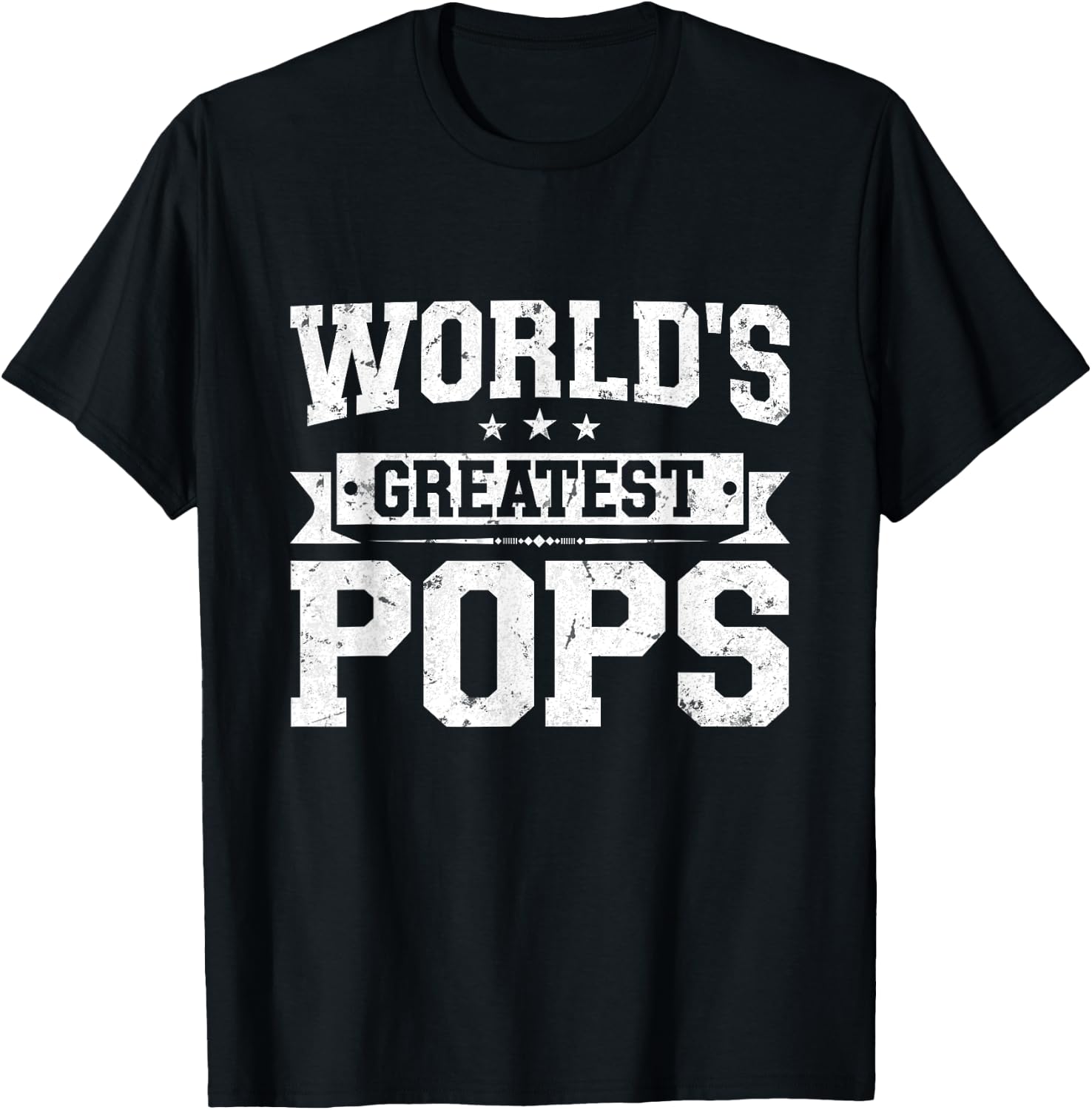 Happy Father's Day Dad Grandpa World's Greatest Pops Men T-Shirt - T-Shirt | Black
