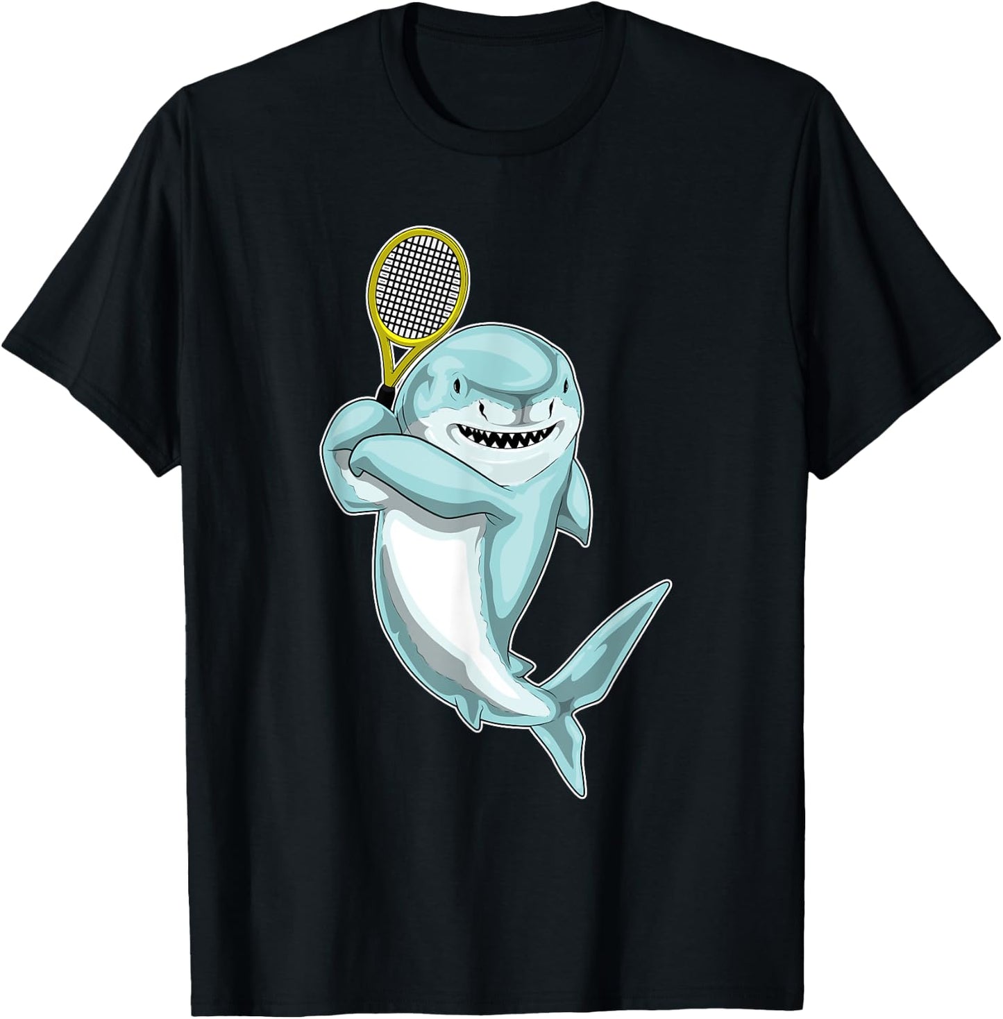 Shark Tennis Tennis racket Sports T-Shirt - T-Shirt | Black