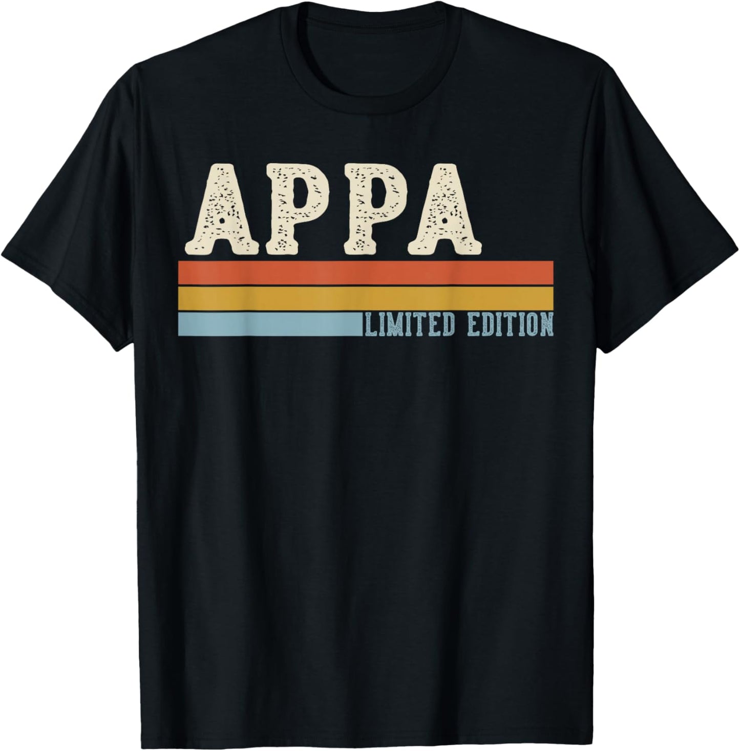 Appa Vintage Grandpa Fathers Day Retro T-Shirt - T-Shirt | Black