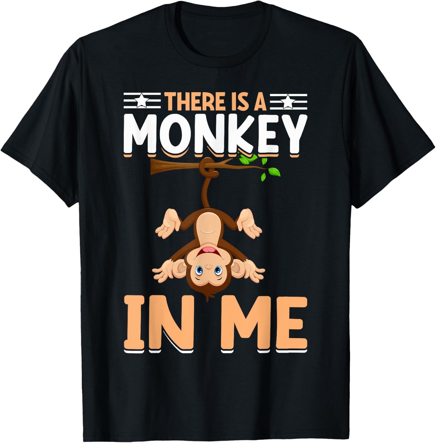 There Is A Monkey In Me I Monkey T-Shirt - T-Shirt | Black