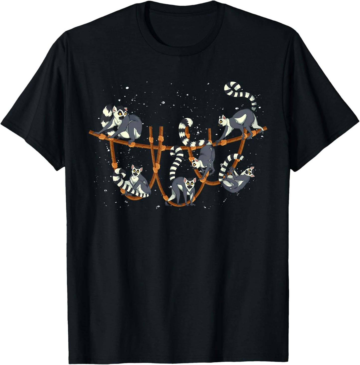 Madagascar Monkey Animal Lover Funny Lemur T-Shirt - T-Shirt | Black