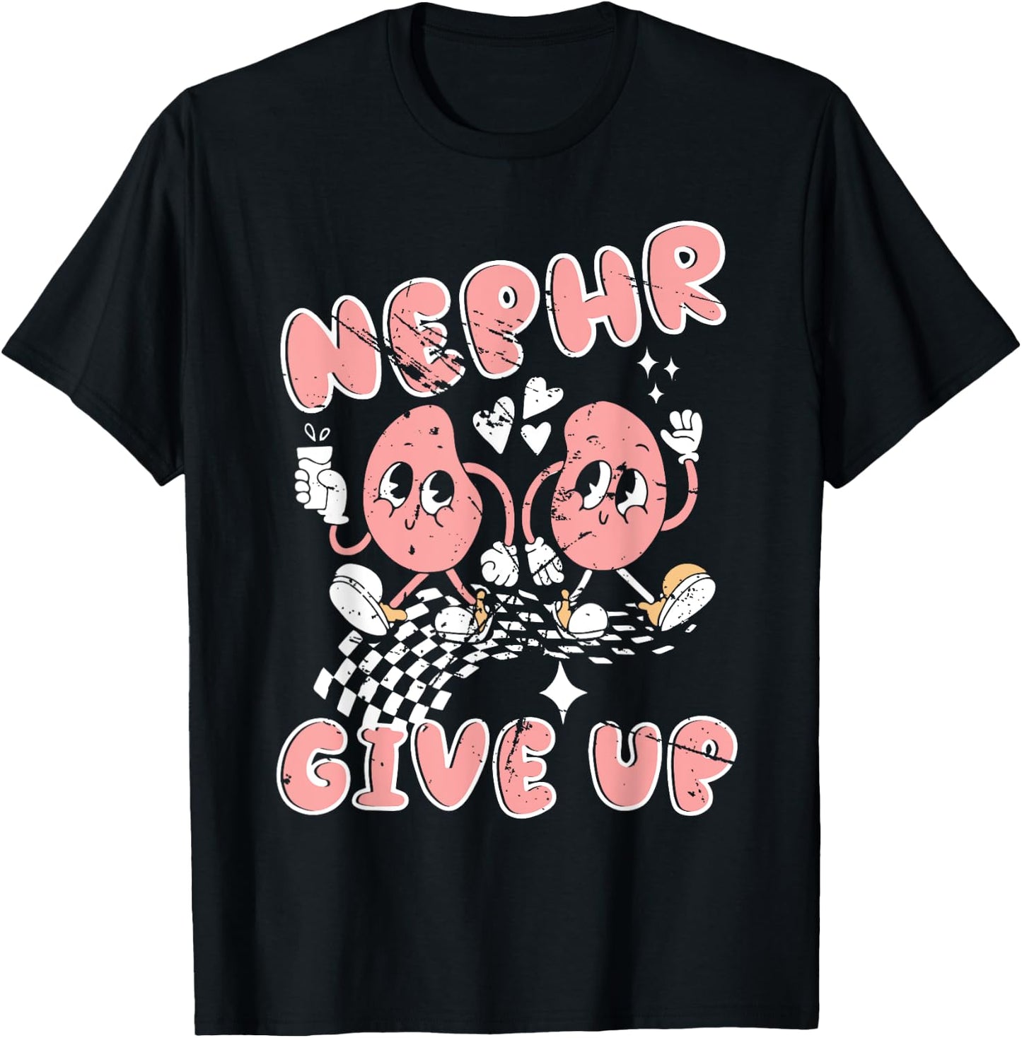 Retro Kidney Funny Dialysis T GI Nurse Nephr Give up Kid T-Shirt - T-Shirt | Black