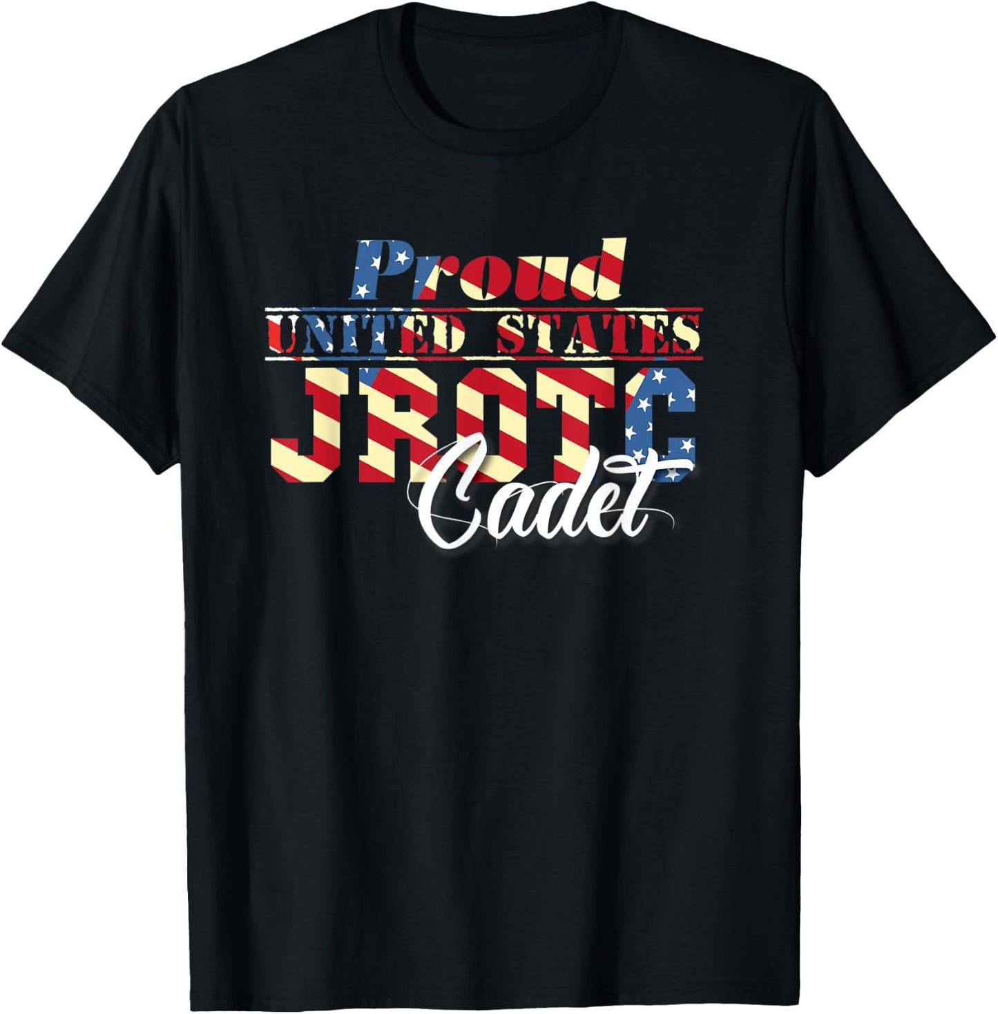 Proud United States Junior ROTC Cadet Shirt JROTC Members T-Shirt - T-Shirt | Black