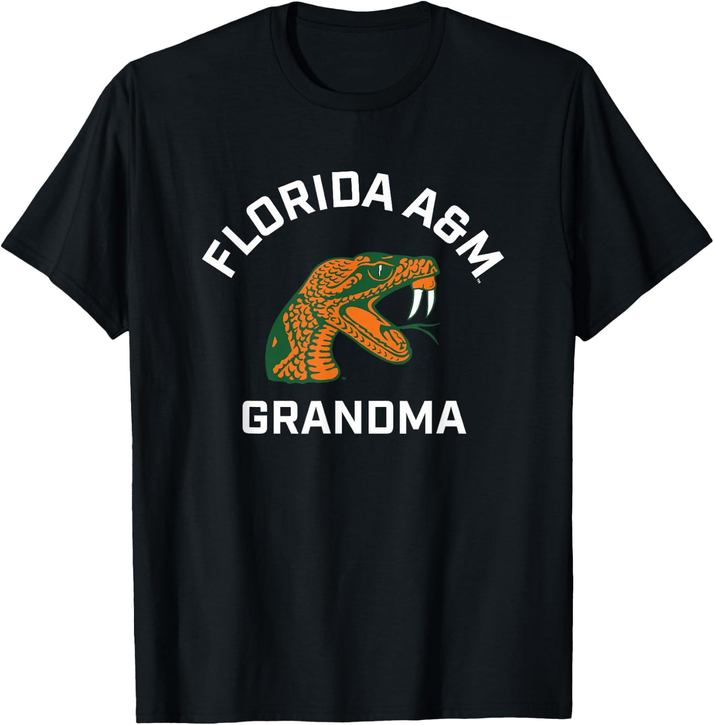 Florida A&M University FAMU Rattlers Arched Grandma T-Shirt - T-Shirt | Black