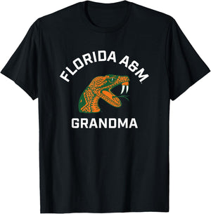 Florida A&M University FAMU Rattlers Arched Grandma T-Shirt - T-Shirt | Black
