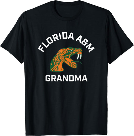 Florida A&M University FAMU Rattlers Arched Grandma T-Shirt - T-Shirt | Black