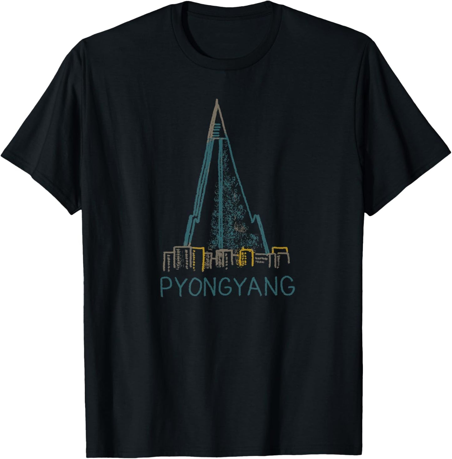 Ryugyong Hotel North Korea Pyongyang T shirt T-Shirt - T-Shirt | Black