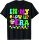In My Glow Up Era Groovy Retro Colorful Boys Girls Kids T-Shirt - T-Shirt | Black