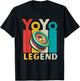 Yo-Yo Player Toy | Vintage Lettering Yoyo Legend T-Shirt - T-Shirt | Black