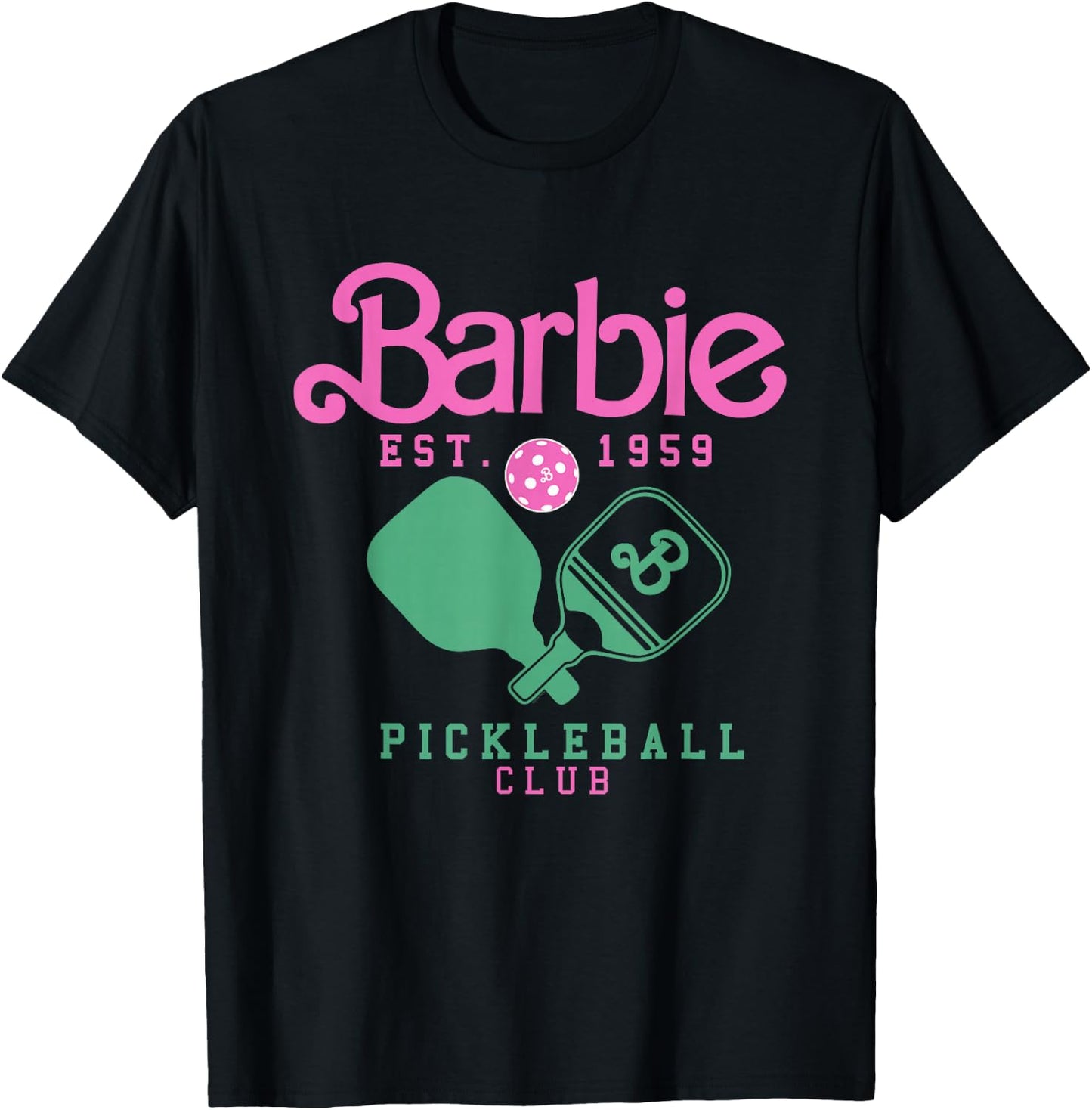 Barbie - Pickleball Club Paddles T-Shirt - T-Shirt | Black