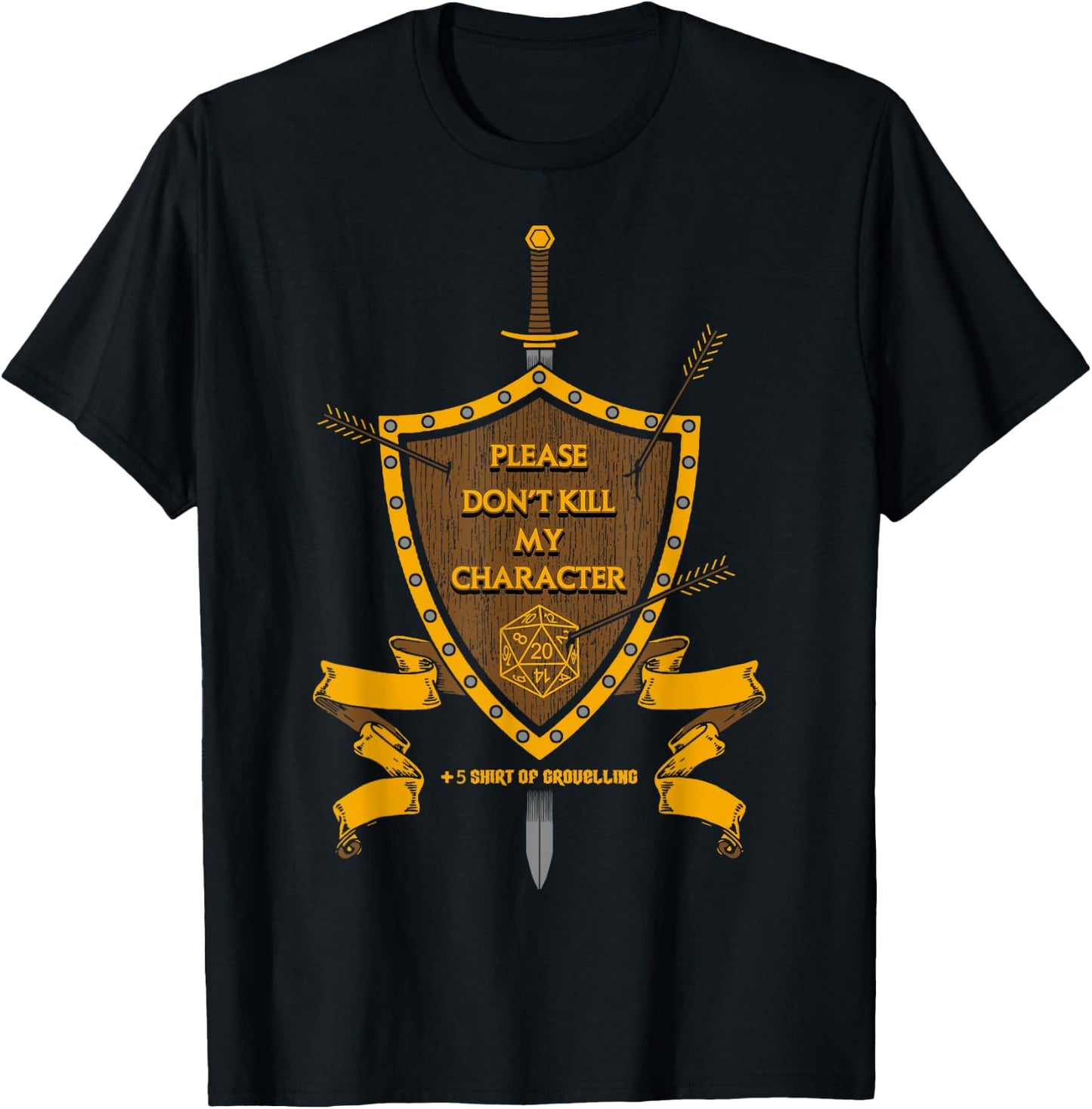 Role Playing Games Please Don't Kill My Character Shirt T-Shirt - T-Shirt | Black