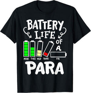 Para Battery Life Of A Para T-Shirt - T-Shirt | Black