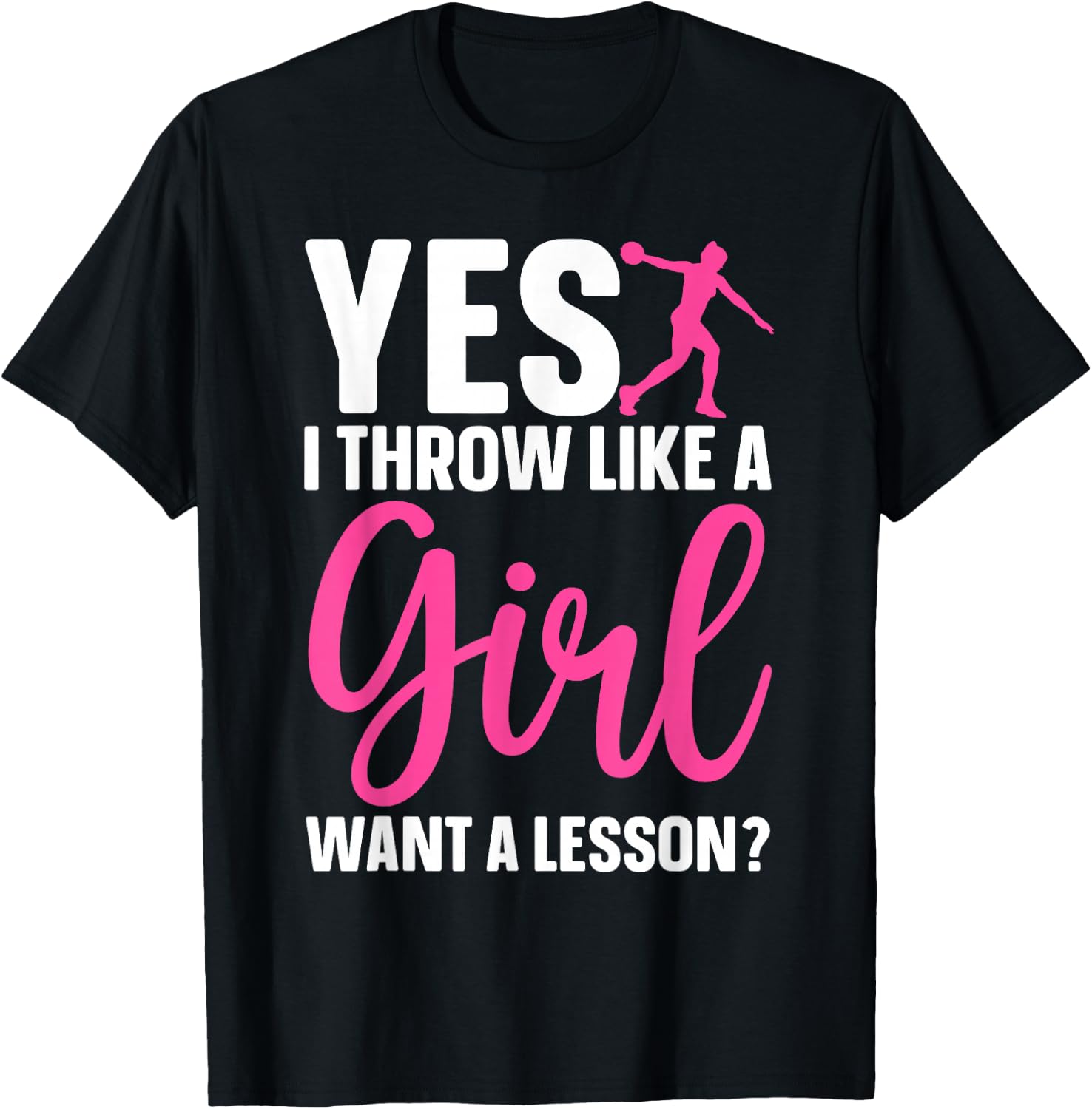 Discus Throwing Art Girls Athletics Discus Thrower T-Shirt - T-Shirt | Black