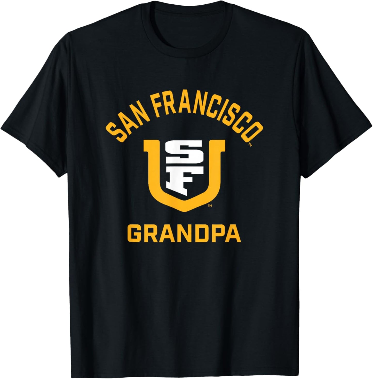 University of San Francisco USF Dons Arched Grandpa T-Shirt - T-Shirt | Black