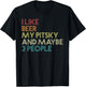 Pitsky Dog Owner Beer Lover Quote Funny Vintage Retro Men Women T-Shirt - T-Shirt | Black