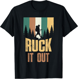 Ruck It Out Backpack Workout Rucking T-Shirt - T-Shirt | Black