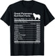 Funny Great Pyrenees Nutrition Facts Dog Lover PYR Dog Mom T-Shirt - T-Shirt | Black