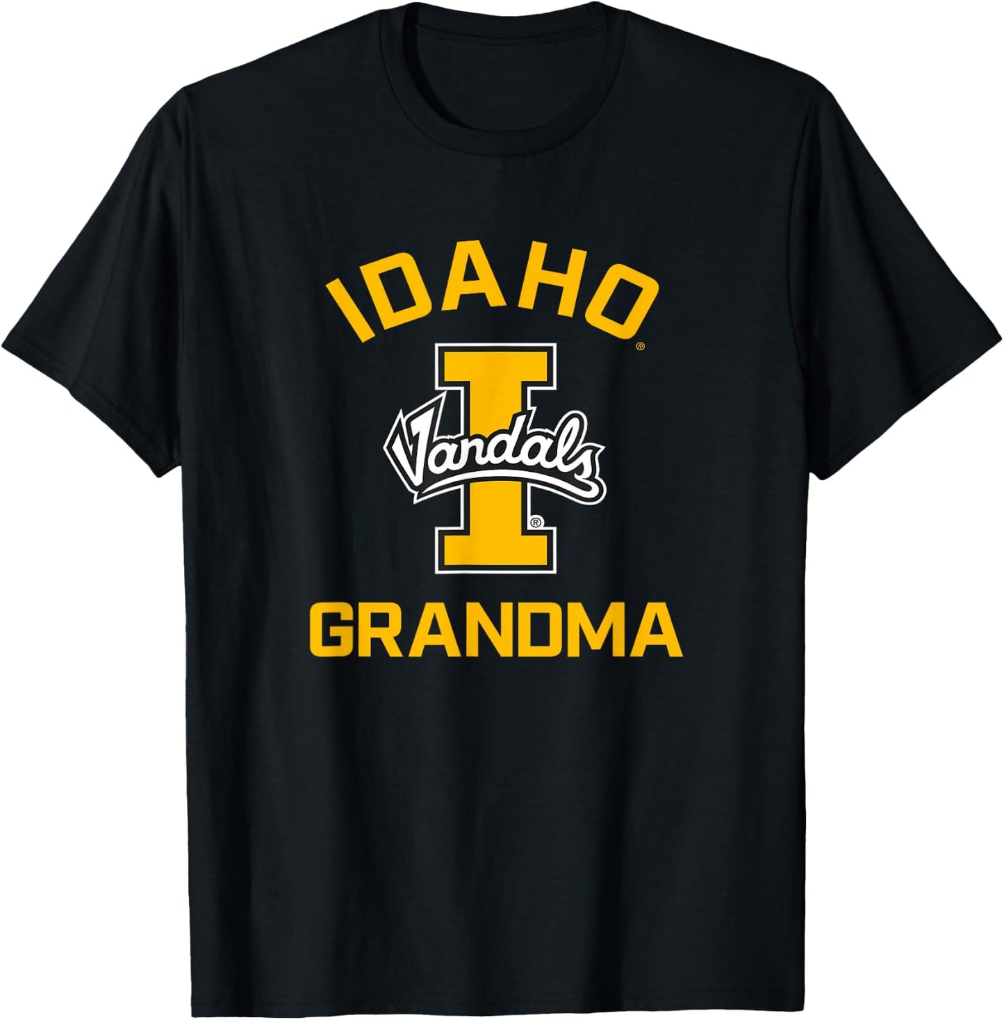University of Idaho Vandals Arched Grandma T-Shirt - T-Shirt | Black