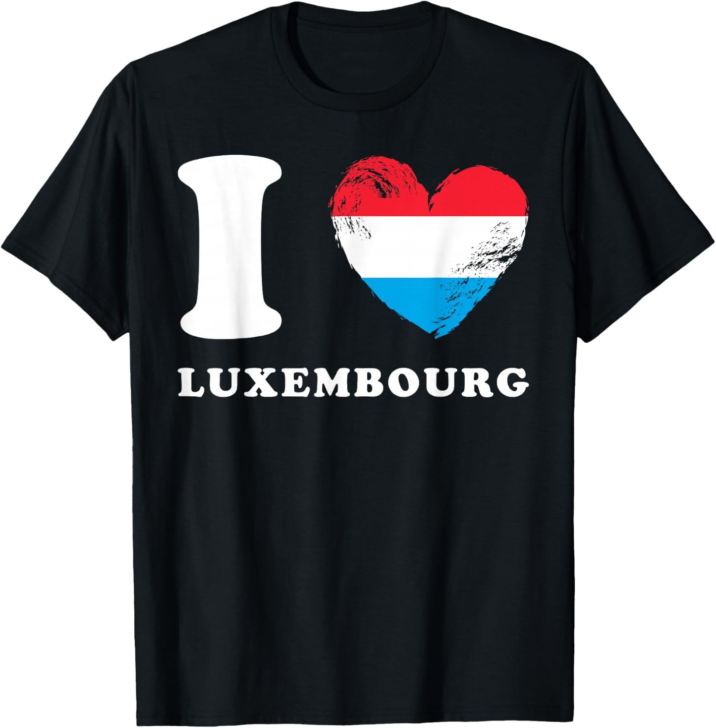 I Love Luxembourg - Heart Flag Luxembourg T-Shirt - T-Shirt | Black